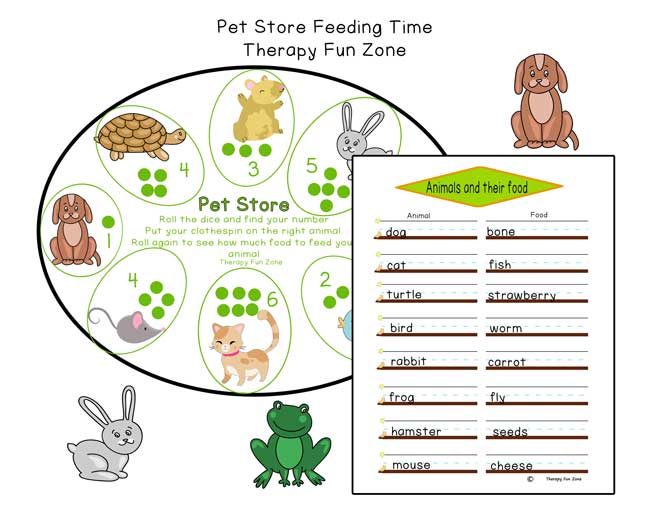 Fine Motor Pet Feeding