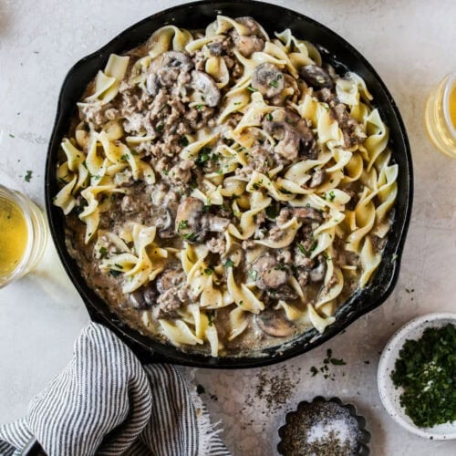 Easy + Delicious Ground Beef Stroganoff