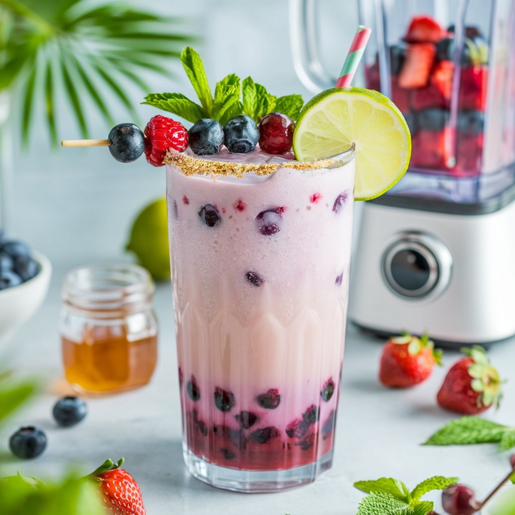 Coconut Berry Bliss Mocktail Recipe