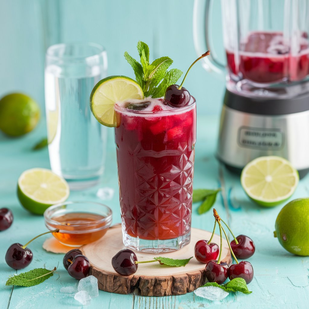 Juicy Cherry Crush Mocktail Recipe