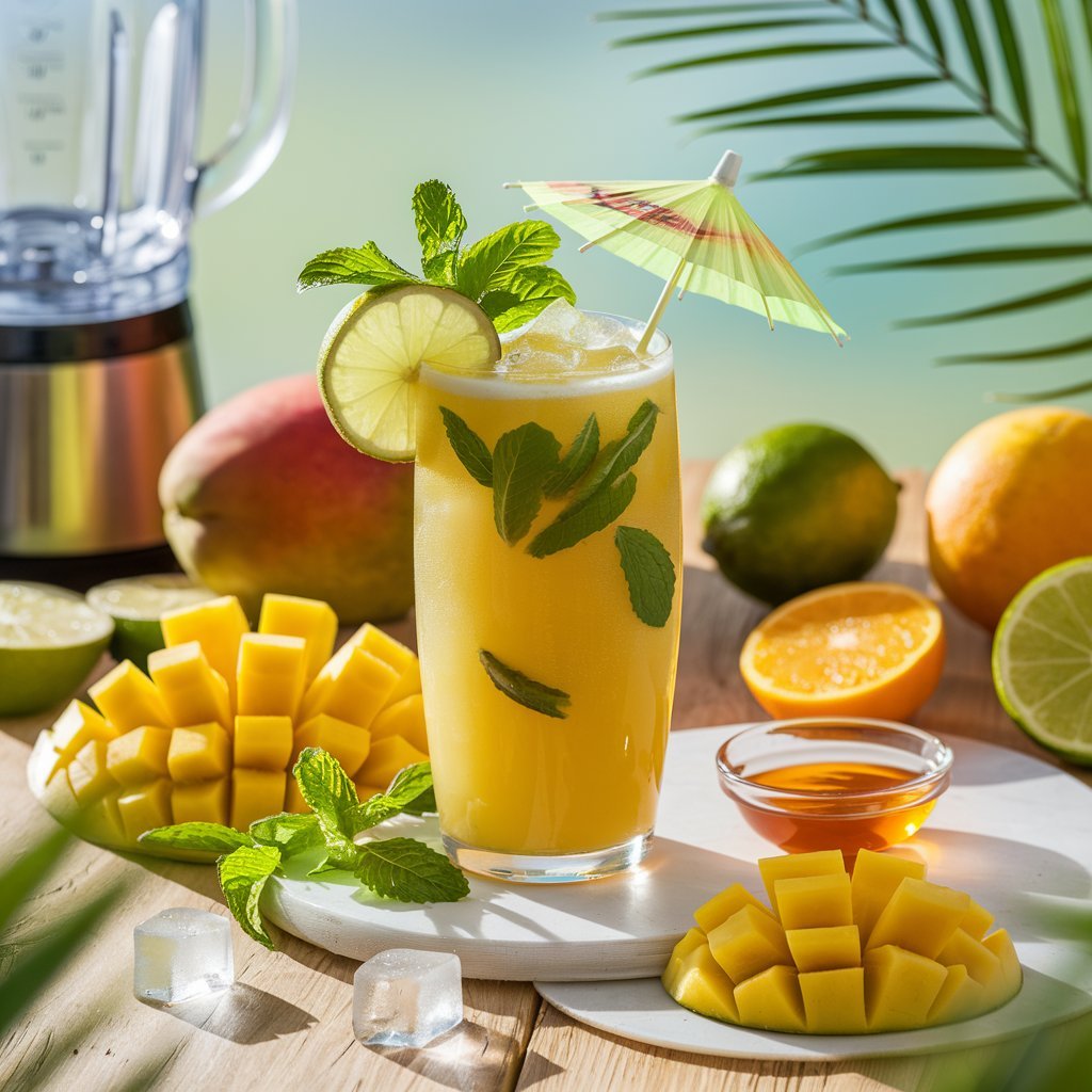 Minty Mango Breeze Mocktail Recipe