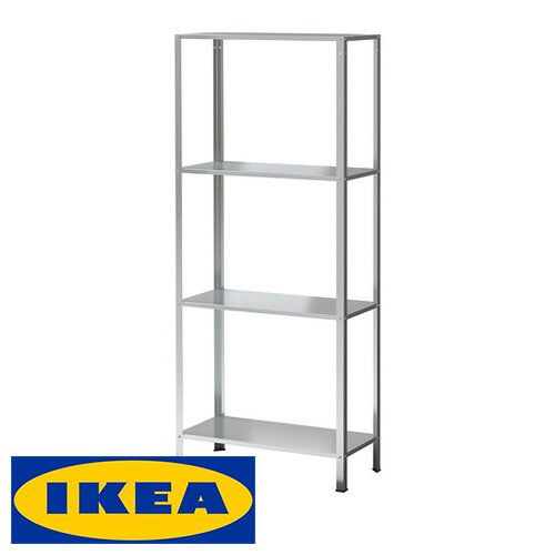 IKEA HYLLIS 3段 シェルフユニット 室内/屋外用 収納棚イケア ヒュッリス 亜鉛メッキ 収納ラック 60x27x140cm インテリア エクステリア キャビネット 【smtb-ms】80278579