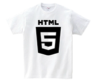 HTML5Tシャツ(BLACK COLOR LOGOS)