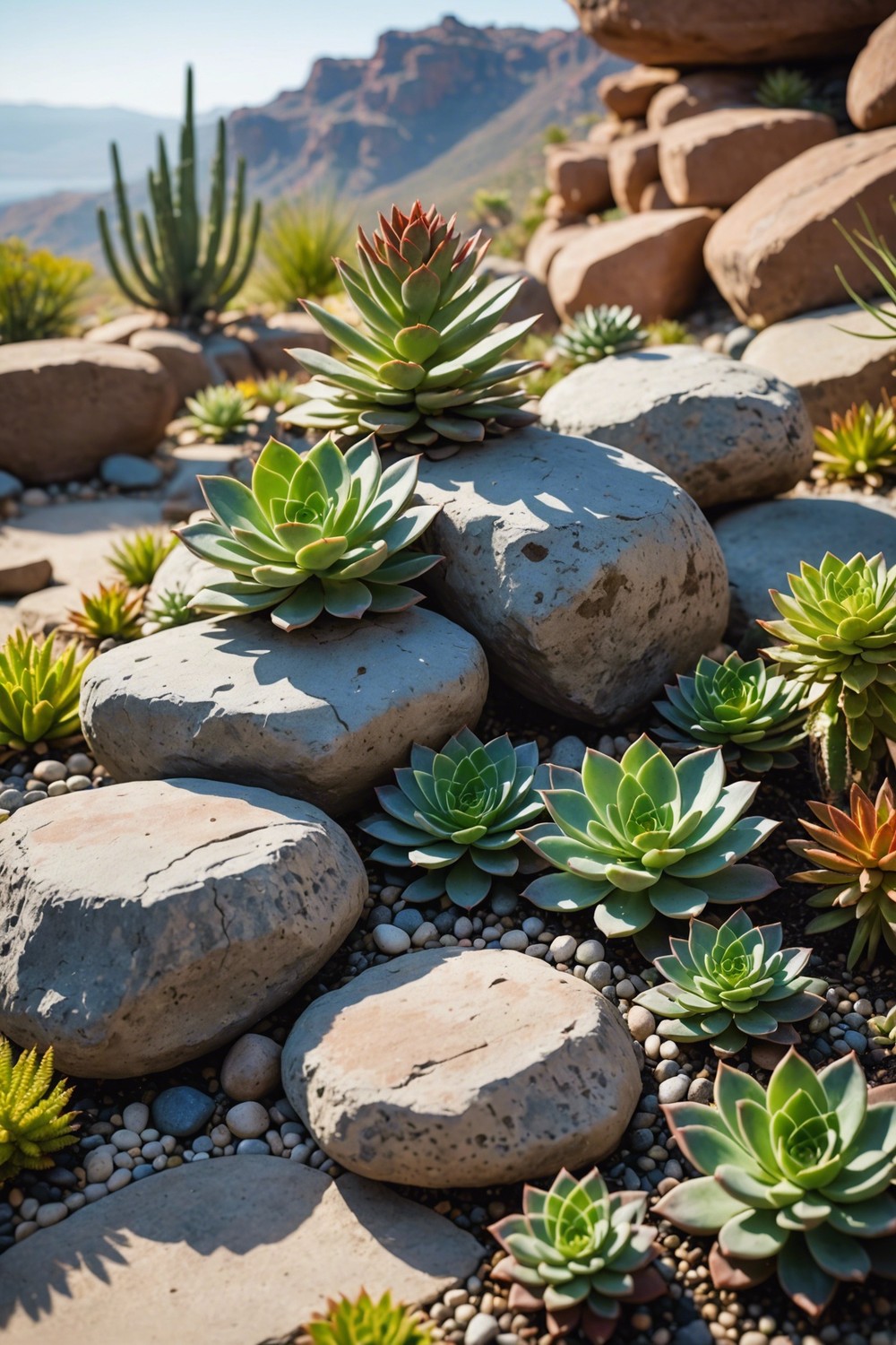 Artificial Succulent Rock Formations