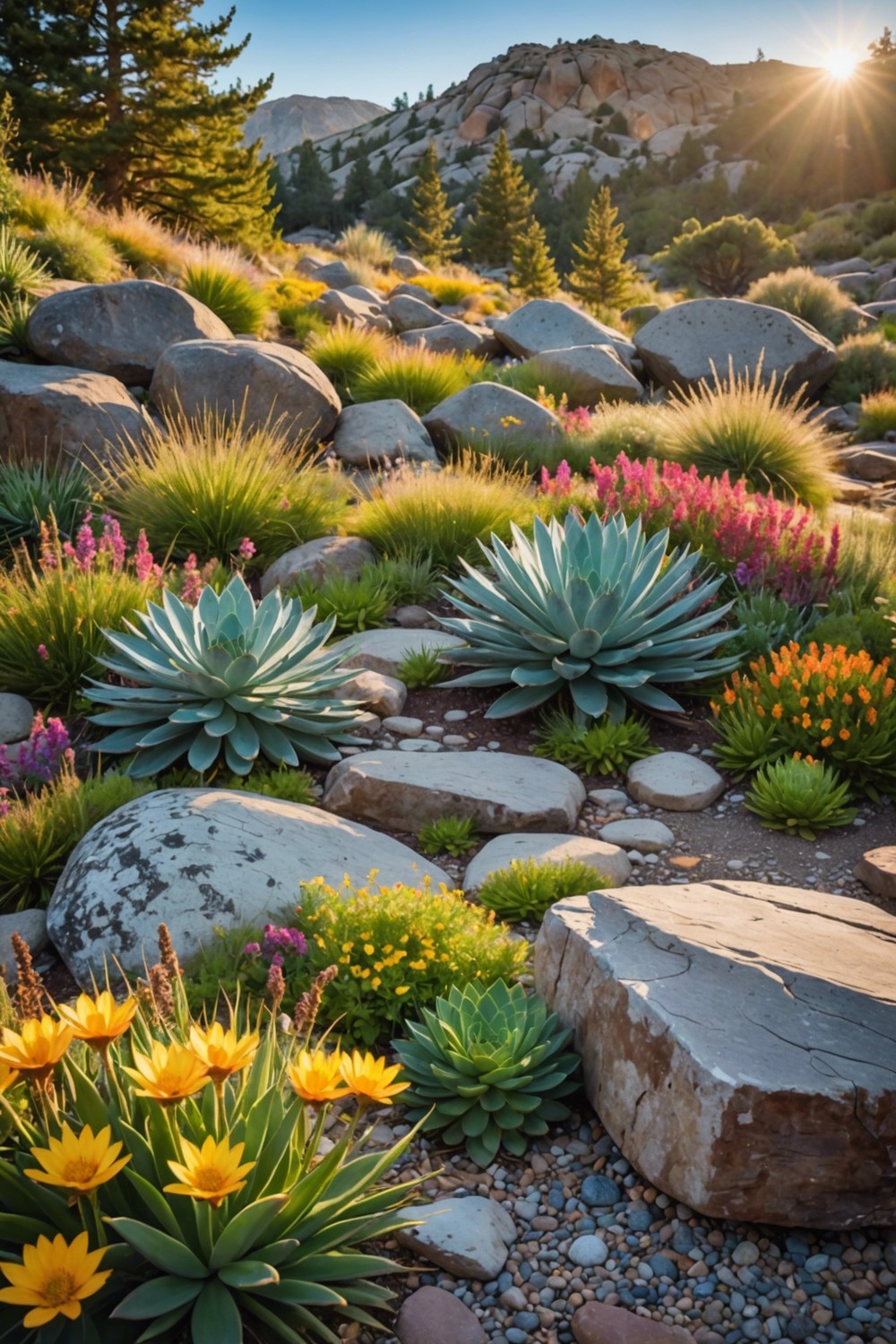 Succulent-Rich Meadow Gardens