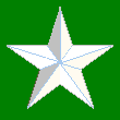 White star on green