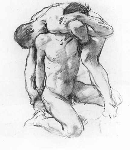 File:Sargent, John Singer (1856-1925) - Male nudes wrestling.jpg