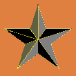 Gray star on orange