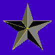 Gray star on blue