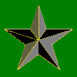 Gray star on green