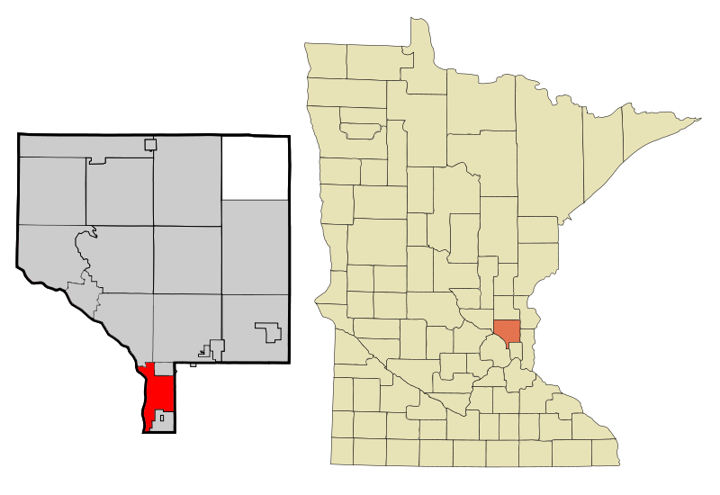 File:Anoka Cnty Minnesota Incorporated and Unincorporated areas Fridley Highlighted.png