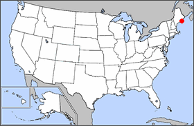 Location of Acadia National Park in the United States