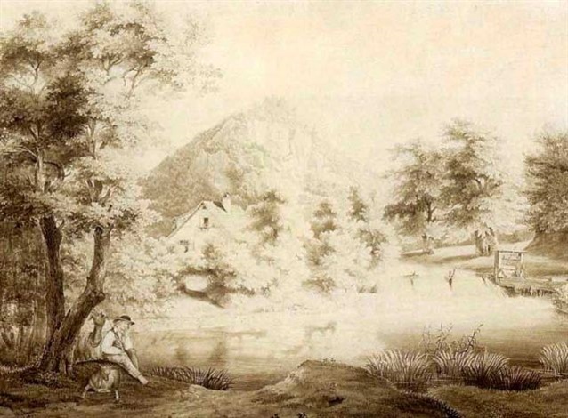 File:Caspar Obach - Hirtenjunge mit Ziegen am Bach (1842).jpg