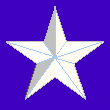 White star on blue