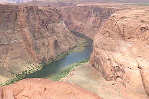 The Colorado river next to Page,AZ