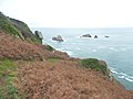 Le rocher du Danou et les rochers avoisinants vus de la Pointe de Kerivoal