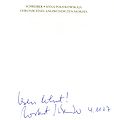 Autograph Norbert Schreiber