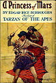 Cover art from A Princess of Mars by Edgar Rice Burroughs, McClurg, 1917