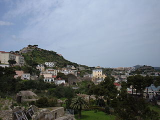 Modern Baia with the so-called Temple of Dianae