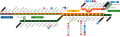 Current Metro network with fare zones (Year 2018)