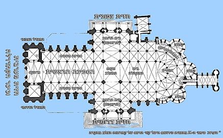 Gothic cathedral plan (Chartres Cathedral)