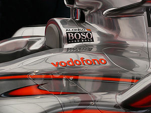 MP4/22 of Fernando Alonso With retouched sponsors.