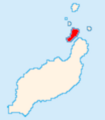 Map showing La Graciosa, Chinijo Archipielago.