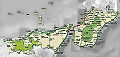 Map of the "Integrated Metropolitan Area of the Straits", metropolitan area between Reggio and Messina