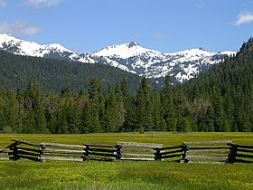 The caldera of Lassen volcano, California, USA