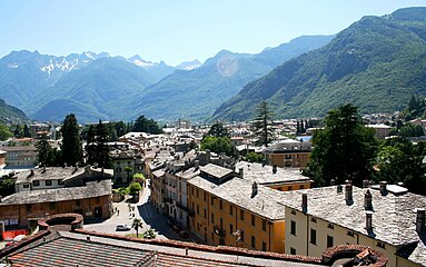 from North, mountains