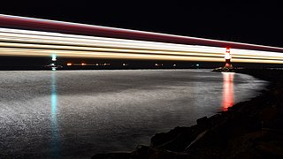 Ferry light trail, Rostock.jpg