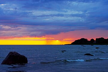 Sunset in Leesi Beach