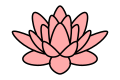 Tilted heraldic lotus.svg