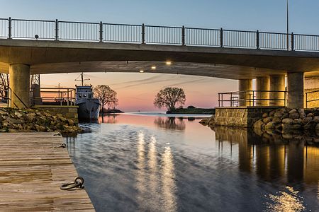 Bridge over Mustvee port in Estonia