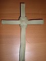 Woven palm leaf cross