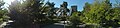 Deutsch: Panorama des Gewächshausbereichs im Botanischen Garten Bochum. English: Panoramic of the greenhouse area in the Bochum botanical garden.