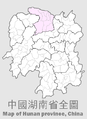 常德市所处位置 Location of Changde, Hunan