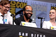 With Jimmi Simpson and Jeffrey Wright at the 2017 Comic-Con International (22 July 2017)