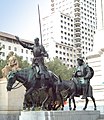 D. Quixote & S. Panza. Detail of a monument to Cervantes in Madrid.