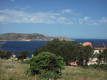 a view from Calvi, mountain Capu Belloni