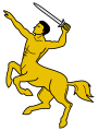 Centaur rampant with sword.svg