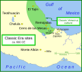 Classic era sites in Central Mexico