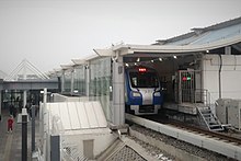 Huilong Guan station exterior (December 2020)