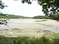 La partie amont de la ria du Bélon à marée basse vue depuis l'anse de Kertanguy.