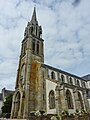 Église paroissiale Saint-Melaine, vue extérieure, flanc sud et façade 1.