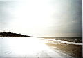 Snow covered beach near Riga