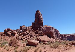 Monument Valley , à la frontière de l' Arizona, et de l' Utah (USA).