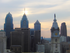 From the east before the construction of Comcast Center, 2006