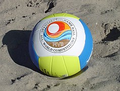 A beach volleyball ball