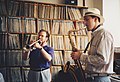 Musicians playing trumpet (left) and saxophone.